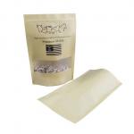 Stand Up Customized Kraft Paper Food Bag With Clear Window And Zipper