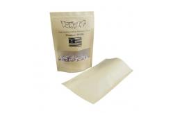 China Stand Up Customized Kraft Paper Food Bag With Clear Window And Zipper supplier