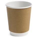 10oz Brown Disposable Biodegradable Kraft Paper Cups Coffee, Juice, Milk, Tea Container for sale