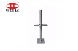China Painted Electric Adjustable Screw 450mm Jack Base Scaffolding supplier