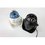 Plastic Marine Nautical Boat Compass With LED Light White / Black Color for sale