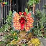 Simulation Life Size Animatronic Dinosaur Dilophosaurus For Amusement Park