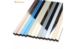 China U10 Tile Trim Brushed Stainless Steel 2438mm Length Multiusage PVD Coated supplier