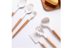 China Odorproof Silicone Kitchen Utensil Sets 14pcs Scratchfree Dentless With Holder supplier