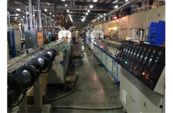 China Waterproof WPC Plastic Profile Production Line For Skirting / Decking / Fence supplier