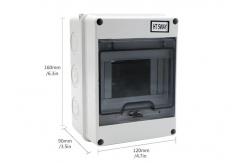 China Circuit Breaker Distribution Box Outdoor Waterproof 5 Hole With Transparent Cover supplier