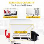 3 Bowls Ice Slush Machine , Frozen Margarita Machine With LED Light Cover
