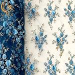 20％ Polyester Guipure Lace Fabric / Embroidered Mesh Lace 3D Applique for sale