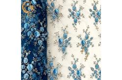 China 20％ Polyester Guipure Lace Fabric / Embroidered Mesh Lace 3D Applique supplier