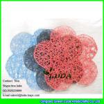 LUDA wholesale promotion tabel mat manhandmade paper straw placemat flower hot placemat for sale