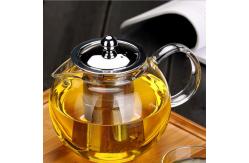 China BPA Free 22oz Clear Glass Teapot With Removable Stainless Steel Infuser supplier
