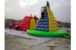 China 4m Inflatable Amusement Park With Rock Climbing Mountain For Sport Games supplier