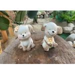 Custom Pottery Garden Ornaments Handmade Puppy Ceramic Garden Decor
