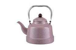 China Kitchen Product Enamel Kettle Carbon Steel Material Featuring Flower Theme In 1.1L 1.7L 2.5L Sizes With Decals supplier
