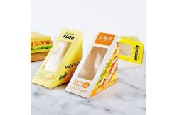 China Disposable Triangle Chocolate Donut Sandwich Cake Pizza Box With Window Eco Friendly supplier