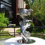 Custom Cast Flying Eagle Stainless Steel Animal Sculpture for sale