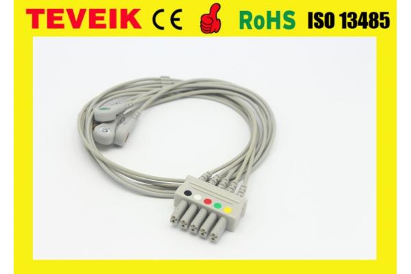 Factory price Siemens ECG Cable 5 Lead Wires with IEC Snap