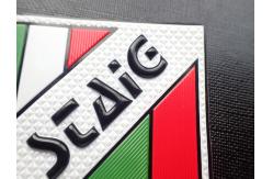 China OEM Custom Embossed 3D Logo Soft TPU Labels Patches For Clothes supplier