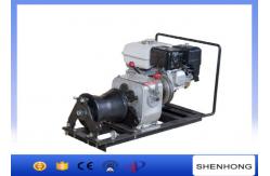 China 10KN Belt Driven Steel Cable Powered Pulling Winch With HONDA Gasoline Engine supplier