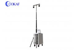 China 360 Degree Mobile Sentry Surveillance Trailers Solar Trailer Mounted Light Towers supplier