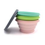 Lightweight 750ML Foldable Collapsible Silicone Bowl With Lid for sale