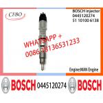 BOSCH 0445120274 Neutral Diesel Fuel Injector Assembly 0445120274 51101006138 For MAN Engine for sale