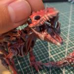 3D Printed Red Dinosaur Toy 3D Printing Model Customized for sale