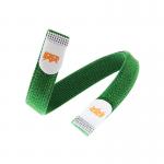 Green 20cm Elastic Hook And Loop Straps With Injection Hook Printed Logo for sale
