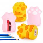 Cat Paw Pencil Sharpener Manual Gift Mini Silicone Stationery For Kids Kawaii School Office Supplies for sale