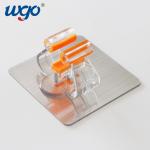 ISO 9001 Wall Mount Broom Handle Holder 80mm With Reusable Adhesive Tape for sale