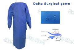 China SMS Disposable Surgical Gown With Knitted Cuff Environmentally Friendly supplier