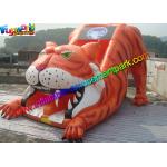Popular Giant Tiger Inflatable Slide , Huge Inflatable Dry Slide With PVC Vinyl for sale