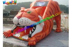 China Popular Giant Tiger Inflatable Slide , Huge Inflatable Dry Slide With PVC Vinyl supplier
