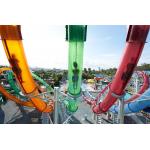 4 Lanes Extreme Aqualoop Water Slide Translucent Looping Water Slides for sale