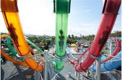 China 4 Lanes Extreme Aqualoop Water Slide Translucent Looping Water Slides supplier