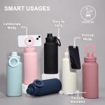 2024 New Magnetic Insulation Cup Mobile Phone Holder Water Cup Large Capacity 1L Large Mouth Stainless Steel Sports Wate for sale