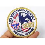 Event Embroidered Badges Patch Overlock For Uniform / Shoes / Caps