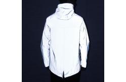 China Mid Length Waterproof Mens Reflective Jacket With Hood Long Fishtail Style supplier