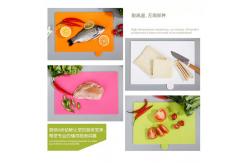 China 33.8cm Plastic Chopping Board Set With Stand supplier