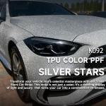 K092 Silver Stars TPU Color Car Paint Protection Film Glitter Car Wrap for sale