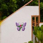 Lifelike Metal Butterfly Yard Art Recyclable Garden Statues Metal Multiple for sale
