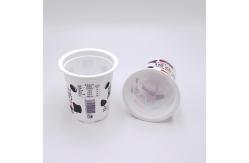 China 11.8oz 12oz Plastic Yogurt Cup White Offset Dessert Pudding Containers supplier
