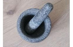 China Home Kitchen Granite Marble Stone Mortar And Pestle Spice Mashed Garlic Jar supplier