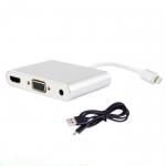 Apple Lighting Hdmi To Vga Converter With Audio / Monitor For Iphonex Converter Video Audio Simultaneous Conversion for sale