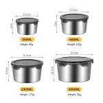 Reusable Metal Freezer Containers Food Storage Custom With Lids Round