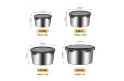 China Reusable Metal Freezer Containers Food Storage Custom With Lids Round supplier