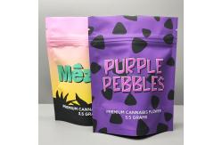 China Zipper Soft Touch Mylar Stand Up Pouches Custom For Weed Flower Packaging supplier