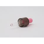 Brown Transparent Closure Essential Oil Dropper Plastic Dropper With Pink Teat