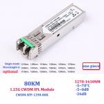 Single Gigabit Fiber Transceiver 1.25G CWDM IPL Module CWDM-SFP-1390-80K for sale