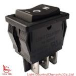 Factory Reliable RB DPDT Rocker Switch, 21*15mm, ON-OFF-ON, Black/Red, 6A 250V for sale